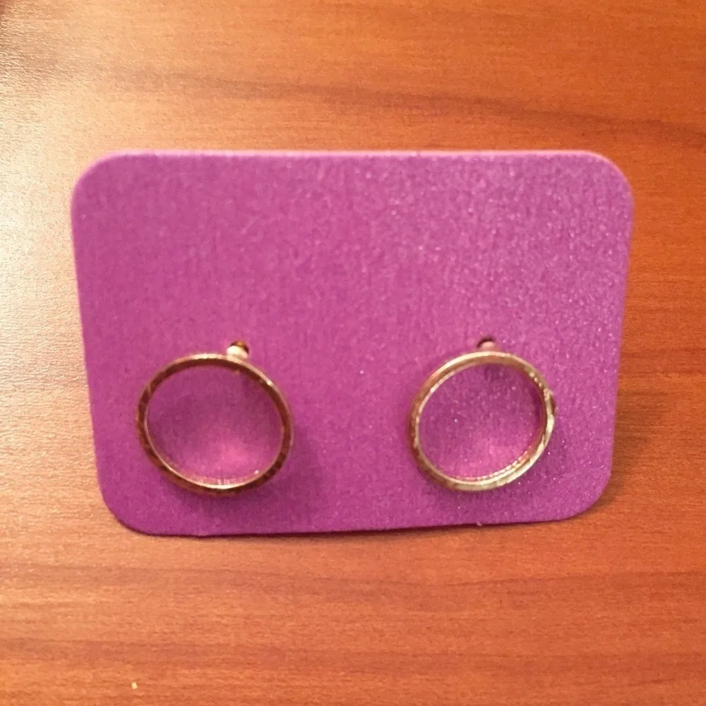 2 for 1 goldtone pierced earrings -